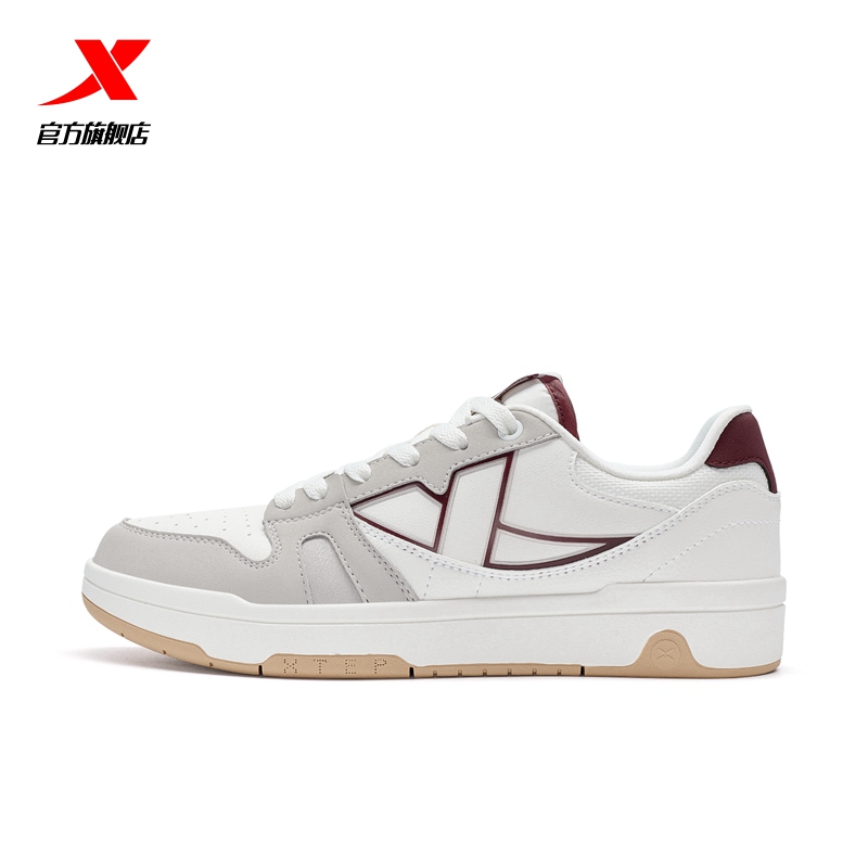 特步秋冬板鞋男鞋厚底增高情侣休闲鞋运动鞋女鞋子软弹平底鞋革面