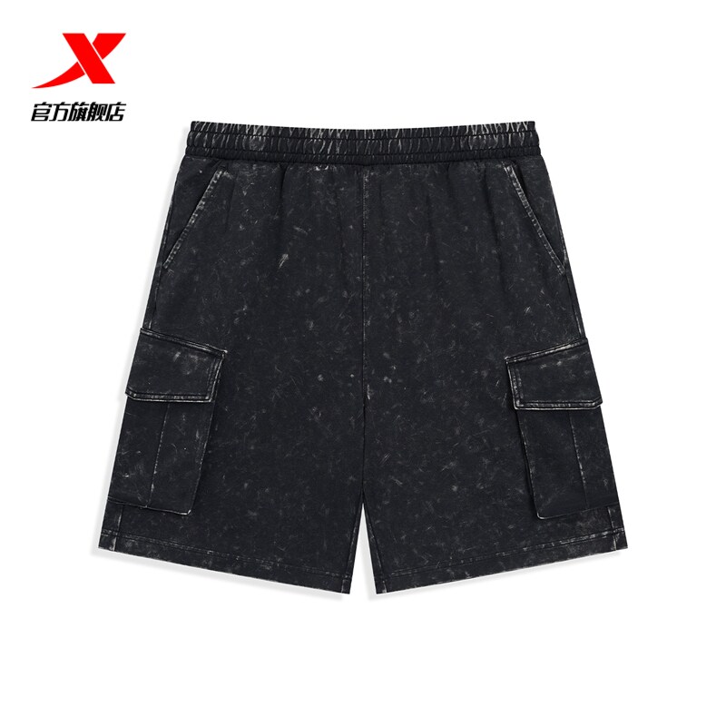 特步运动短裤2024新款夏季男装纯棉休闲针织五分裤976229610577