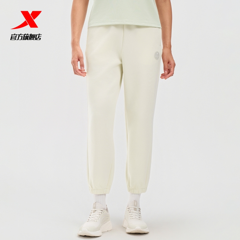 特步运动裤女2025年秋季新款综训针织女子运动长裤女975328840040