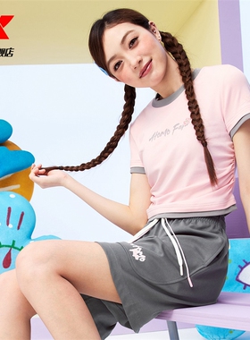 特步ATOMO FAFA丨短袖女2025年夏季新款运动休闲T恤975328010507