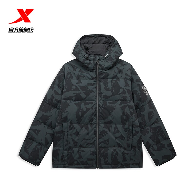 专柜正品男装特步篮球-炉火纯青鸭绒羽绒服外套976429190095