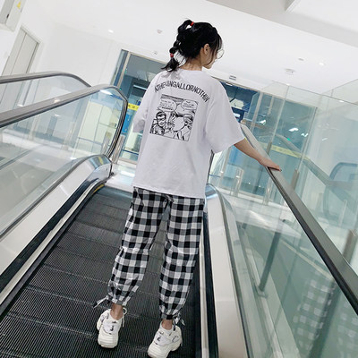 原宿元素港风女装冷淡风可盐可甜套装夏学生女小个子显高穿搭洋气 虎窝淘