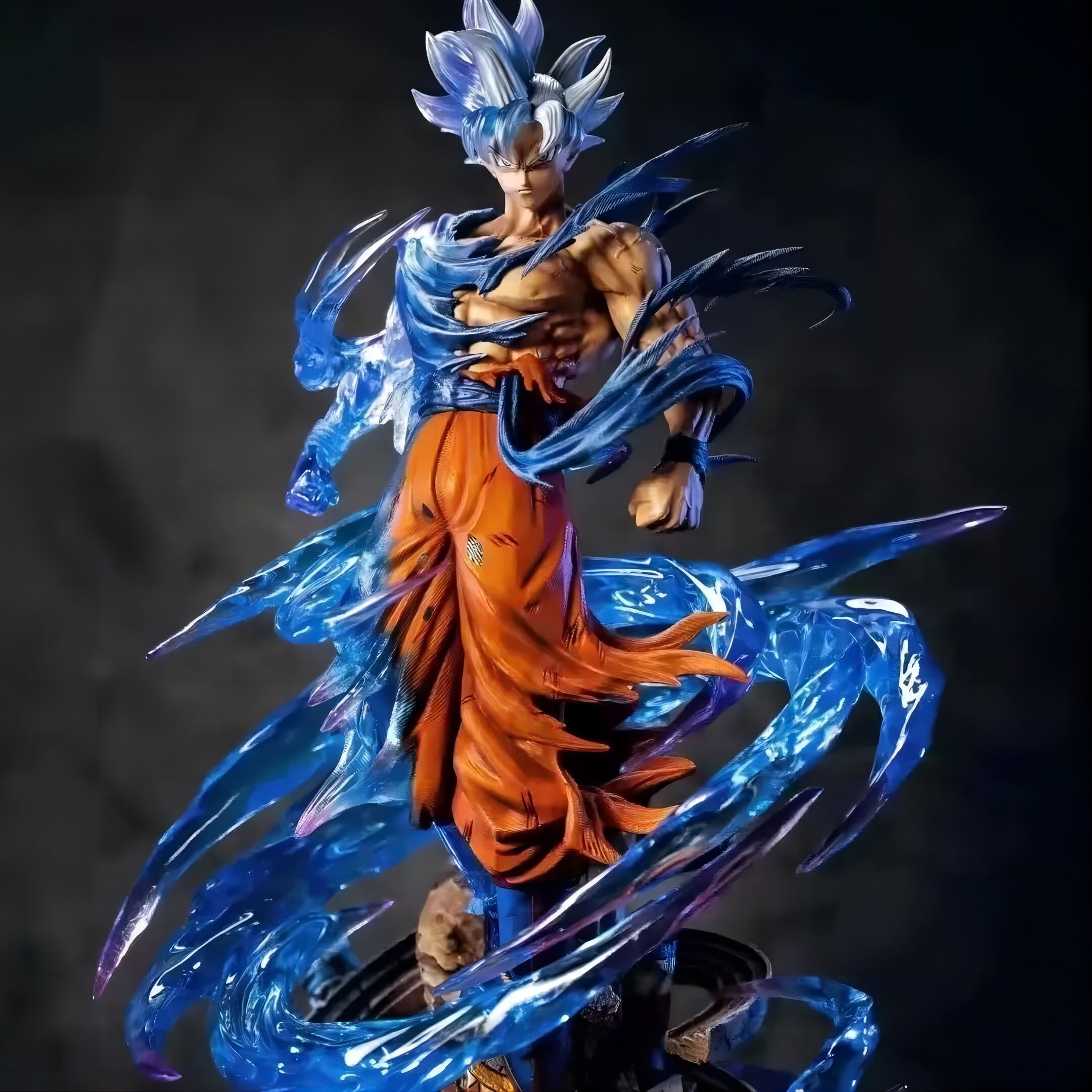 七龙珠国产孙悟空手办超级赛亚人白发模型送男生礼物节日庆大手办