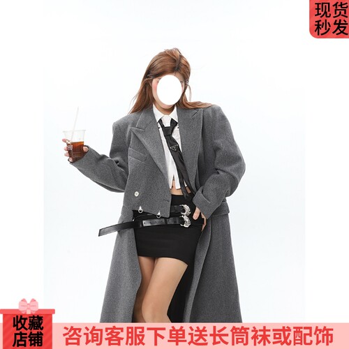尚百搭韩版显瘦中长款大衣女装