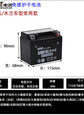 超威摩托车电瓶6mf4l特殊车型4a