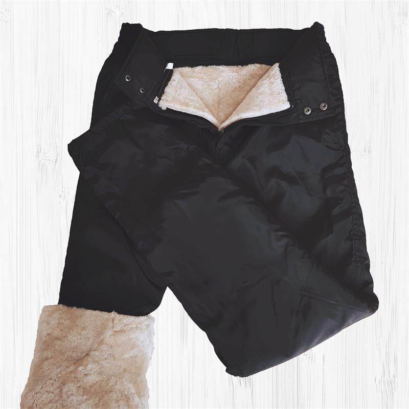 WINTER THICKENED FUR INTEGRATED WHOLE LEATHER LOOSE WOOL SHEEPSKIN COTTON PANTS FOR MEN AND WOMEN MIDDLE-AGED AND ELDERLY PANTS