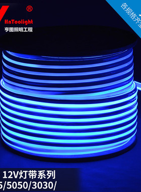 柔性灯带12v硅胶LED低压霓虹贴片2.5公分做字造型广告防水软灯条
