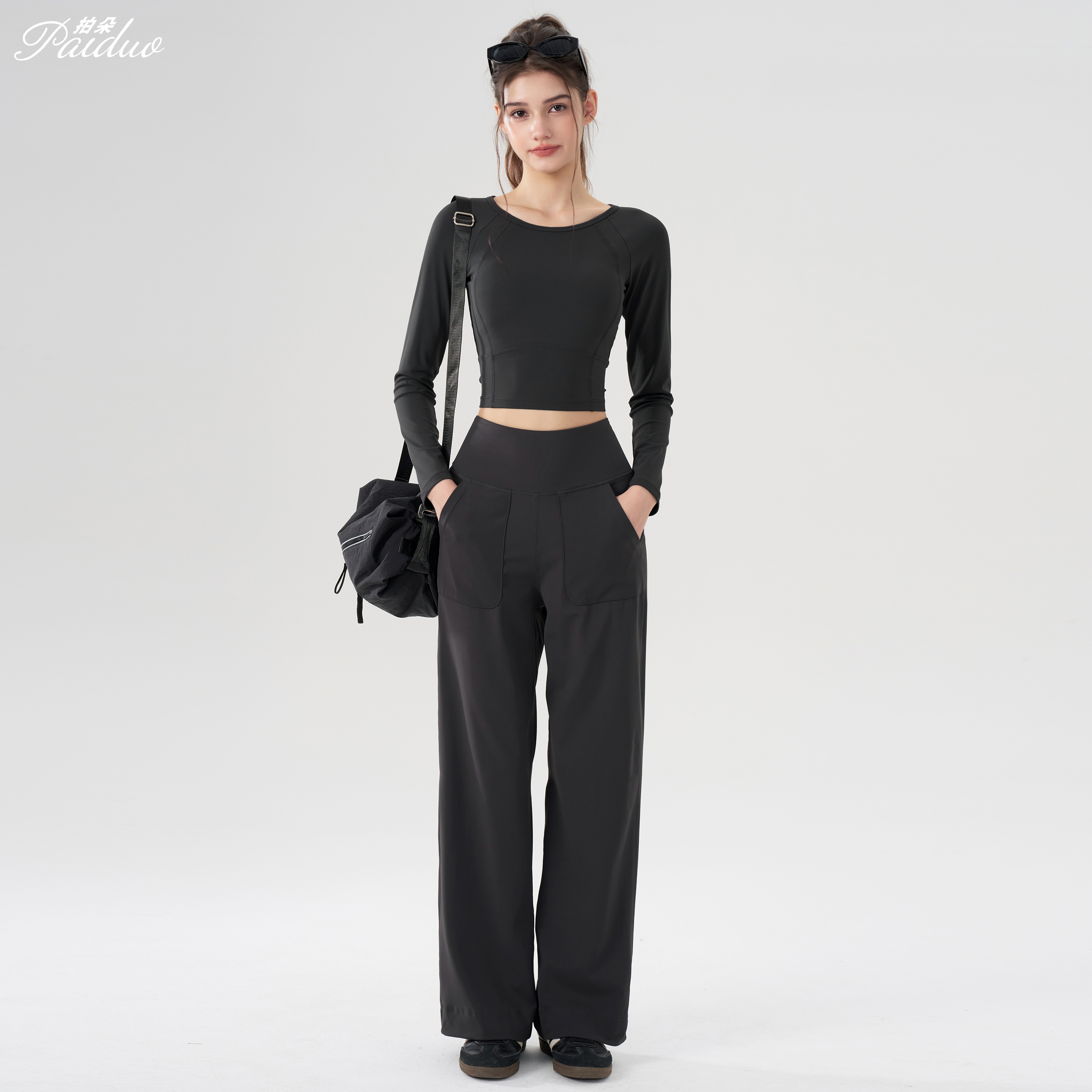 拍朵运动套装紧身显瘦瑜伽服上衣