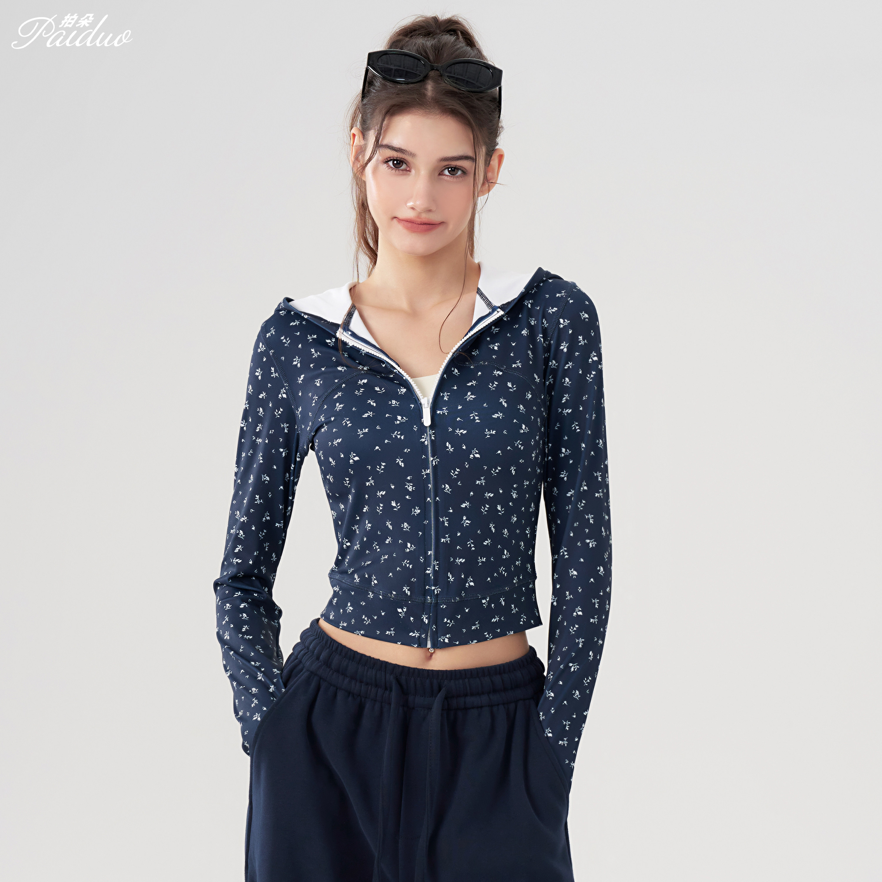 拍朵秋冬运动外套女高级感碎花瑜伽服上衣户外跑步训练健身长袖新,运动服/休闲服装,运动茄克/外套,淘宝优惠券,粉丝福利购,淘宝优惠卷