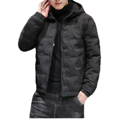 棉衣男韩版短款羽绒棉服银灰色