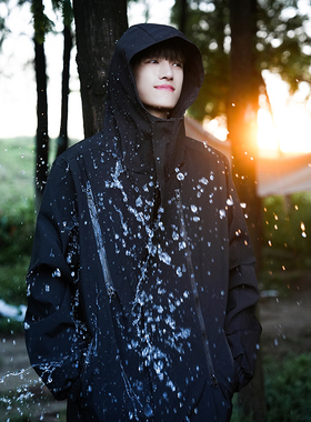 goretex暴雨级防水冲锋衣男三合一美式速干vfc潮牌紫色夹克外套秋