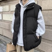 马甲男款 秋冬季 2024新款 羽绒棉工装 立领坎肩外套男士 加厚保暖背心