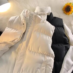 春秋2024新款大码胖mm马甲女立领棉服加厚坎肩背心保暖马夹外套潮
