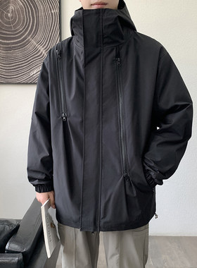 超好看冲锋衣男女款户外初秋夹克早秋外套2024新款情侣登山服风衣