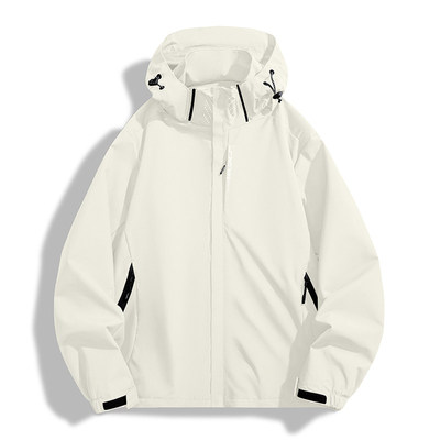 户外冲锋衣男款三合一春秋季新款宽松大码防水情侣登山外套男