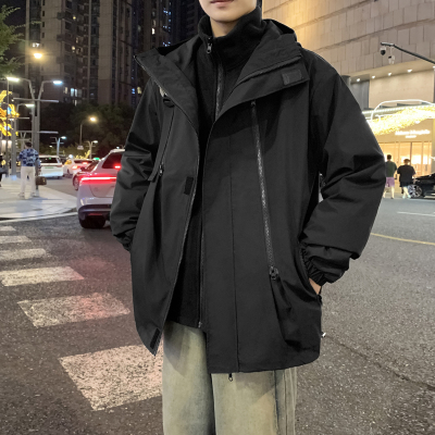 三合一冲锋衣男款外套秋季2024新款痞帅风夹克男生防水户外登山服