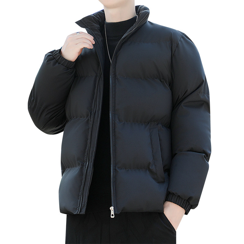 AUTUMN AND WINTER MENS JACKETS CASUAL THICKENED COTTON CLOTHES MENS TREND STAND-UP COLLAR JACKETS PADDED CLOTHES WARM WINTER PADDED JACKETS