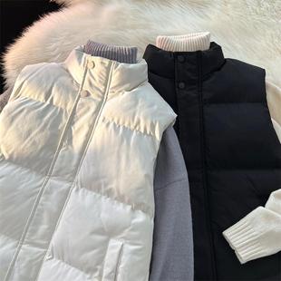 秋冬季韩版马甲男女潮流立领棉服修身bf加厚坎肩背心保暖马夹外套