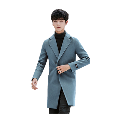 春秋季新款潮流呢子风衣将校加厚