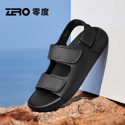 Zero/零度尚品凉鞋男2025夏季新款时尚轻便厚底真皮舒适户外休闲