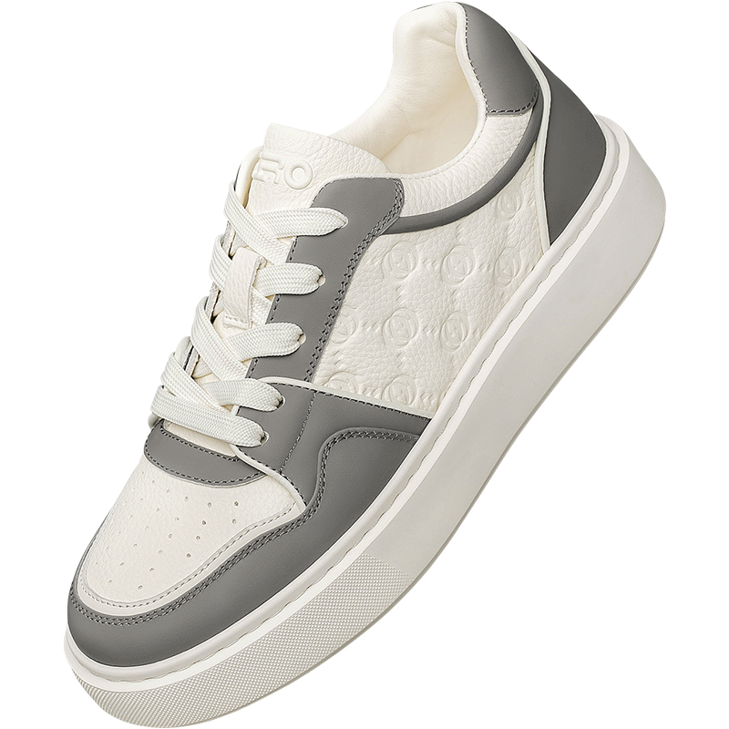 【厚底增高】ZRO零度休闲板鞋2025秋季时尚撞色潮鞋真皮轻便男鞋