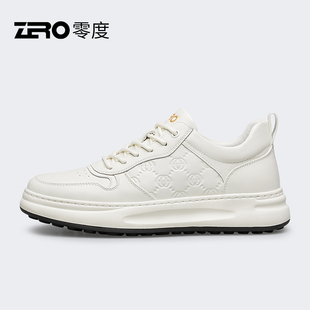 小白鞋 男2024春季 新款 ZRO零度西装 时尚 大气轻便舒适厚底白色板鞋