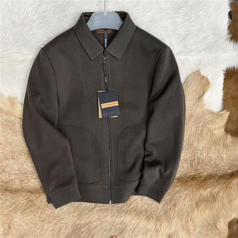 高端 丝滑 光泽感 商务男士翻领羊毛夹克外套