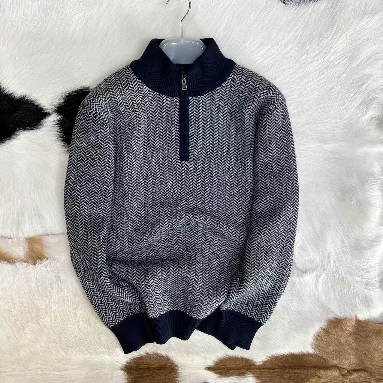 厚重扎实 30%羊毛 70%棉 秋冬加厚立领套头针织花纹毛衣 外贸单,男装,针织衫/毛衣,淘宝优惠券,粉丝福利购,淘宝优惠卷