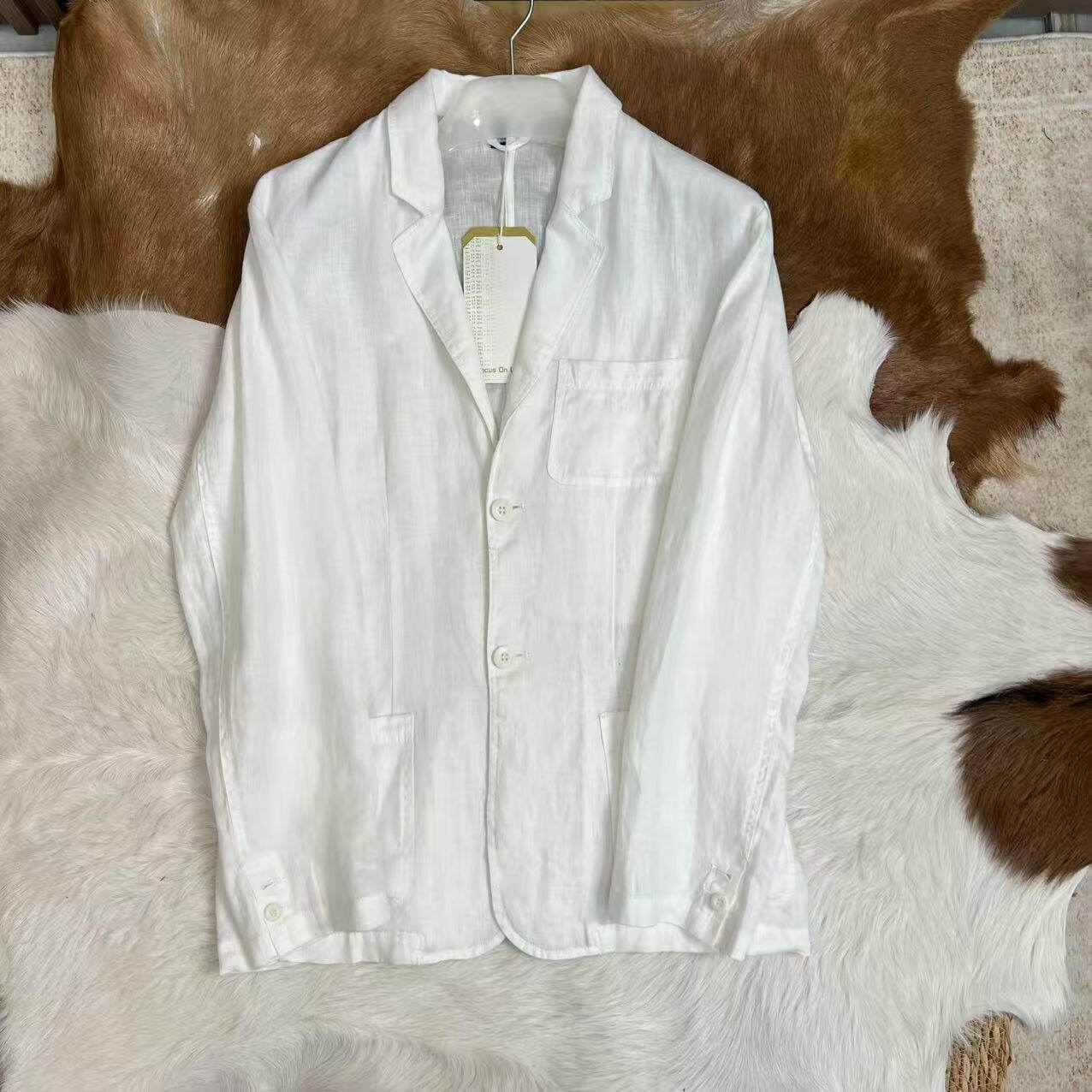新款 100%亚麻面料 男士修身西服小西装外套 夏季男西服 气质