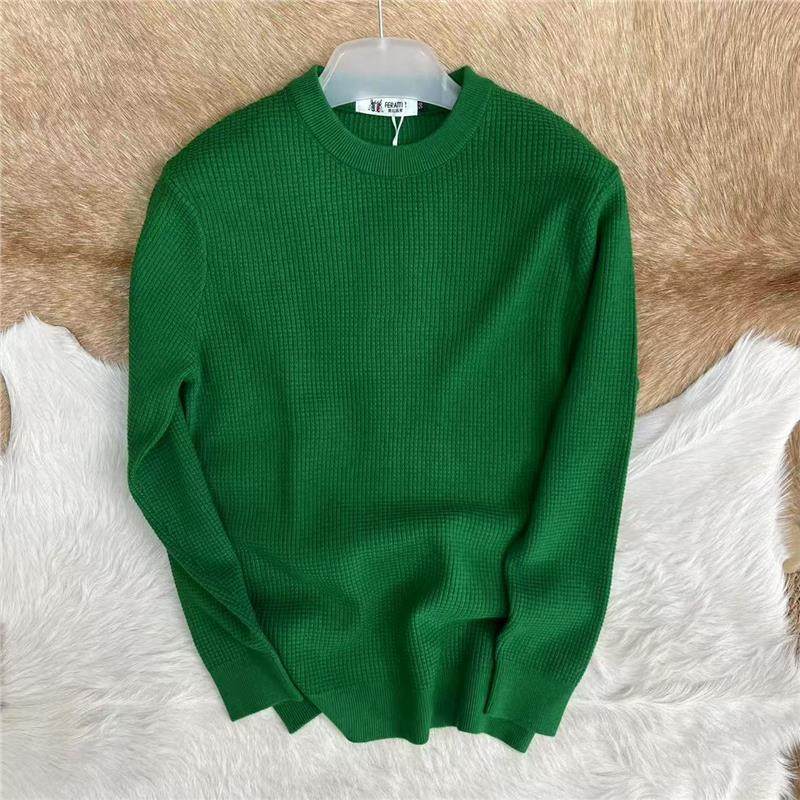 好打理不起球 撤柜款 针织面料 男士秋冬加厚糖果色毛衣长袖保暖