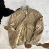 男士 滑爽面料 春秋卡其色立领飞行夹克外套 细节拉满 欧美订单