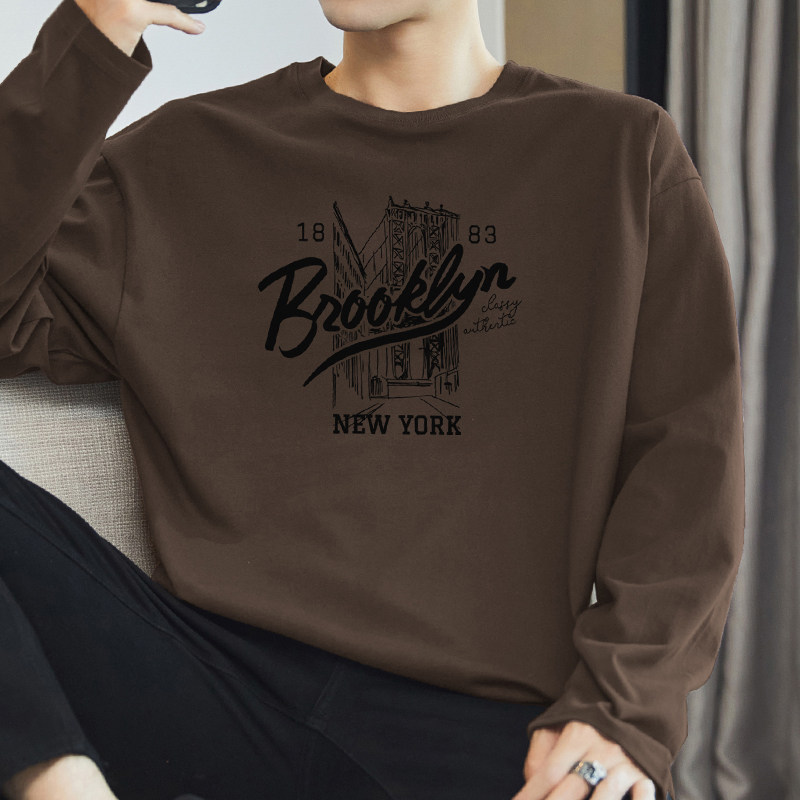 260g重磅纯棉t恤男长袖2025新款美式Oversize全棉内搭打底衫秋衣,男装,T恤,淘宝优惠券,粉丝福利购,淘宝优惠卷