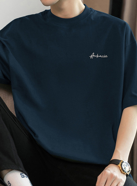 美式260g重磅纯棉t恤男士短袖2026新款夏季半袖oversize体恤上衣