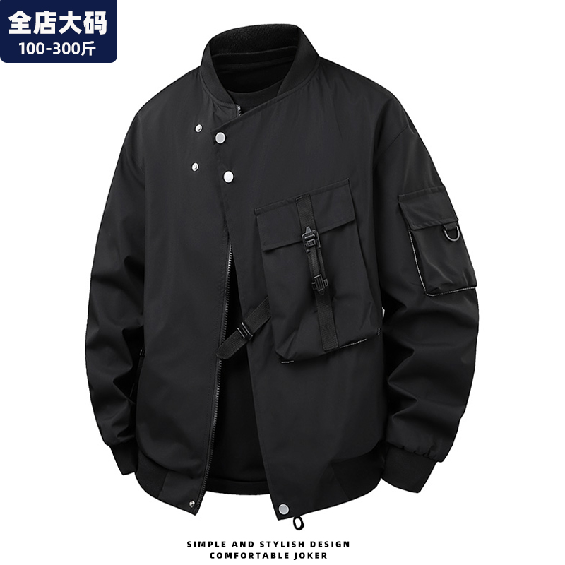 飞行夹克外套男机车棒球服大码