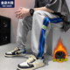 男冬季 保暖加绒加厚加肥加大宽松休闲裤 胖子大码 青少年运动裤 男装