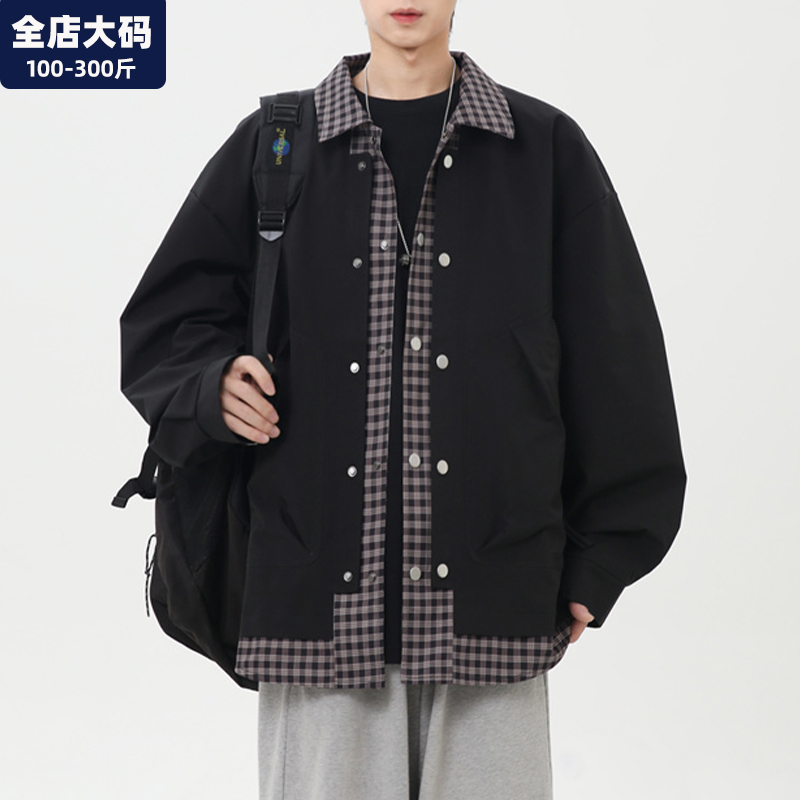 夹克外套男秋季新款翻领衬衫