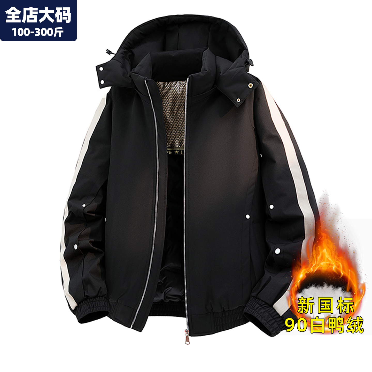 羽绒服男冬季保暖加肥加大码男装