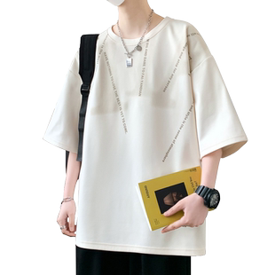 t恤男生短袖夏季2026新款青少年美式潮牌胖子加肥加大大码男装8xl