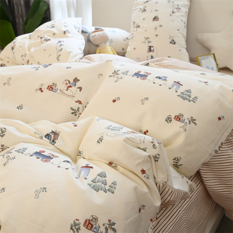 童趣の四件套全棉纯棉~床单被套卡通少女心单双人床上用品三件套,床上用品,床品套件/四件套/多件套,淘宝优惠券,粉丝福利购,淘宝优惠卷