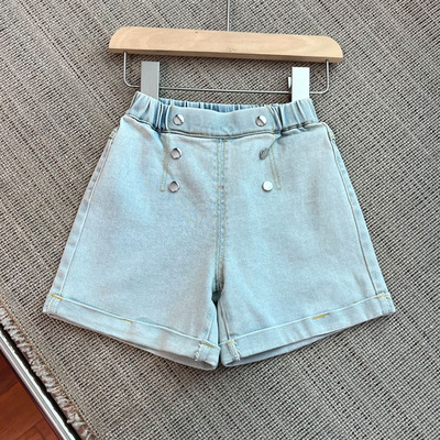223女童牛仔短裤五分裤春秋夏季水洗棉裤子微瑕