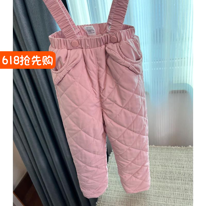 9300每个女孩都是公主女童背带裤冬季棉裤防风保暖裤