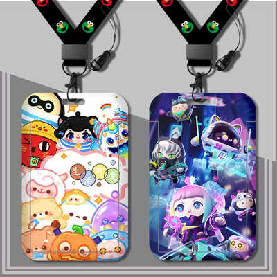 学生卡套饭卡胸牌校卡银行卡门禁卡收纳公交卡长短挂绳卡通蛋贩子