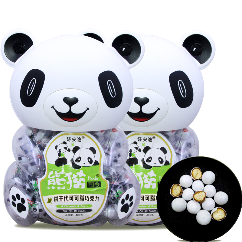 好安逸熊猫司令糖400g巧克力豆