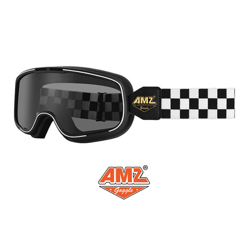 AMZ摩托车风镜头盔护目镜复古机车全盔骑行防晒越野防风镜戴眼镜-封面