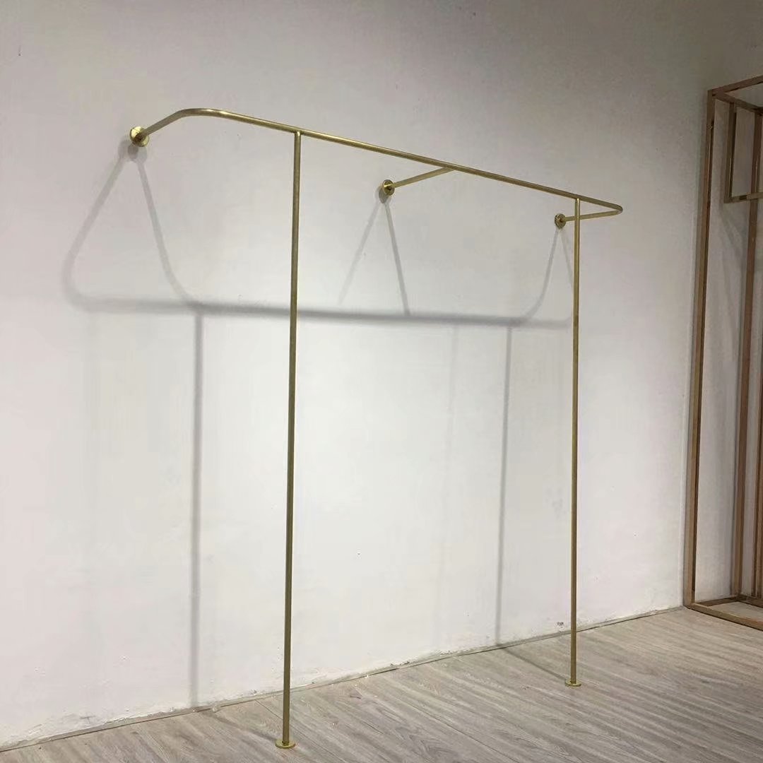 不锈钢黄钛金拉丝实心钢筋上墙架