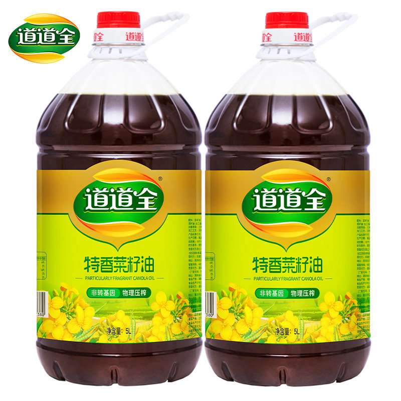 道道全特香菜籽油5L*2瓶装非转基因物理压榨滴滴浓香家庭装食用油怎么看?