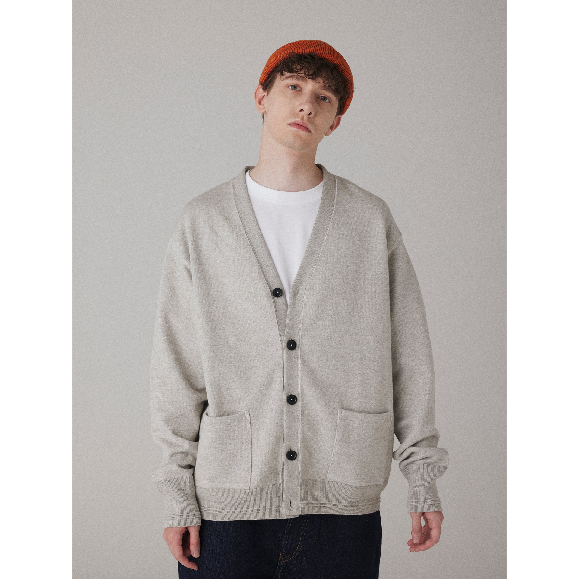 针织耐洗无捻纱棉开襟卫衣外套