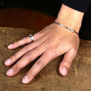 BE歌曲旋转可微调手镯手环13AJ 日本AMP 925银LET 381 JAPAN