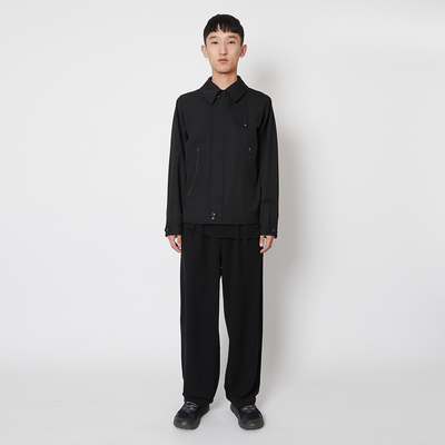 Product12黑色羊毛混纺短外套