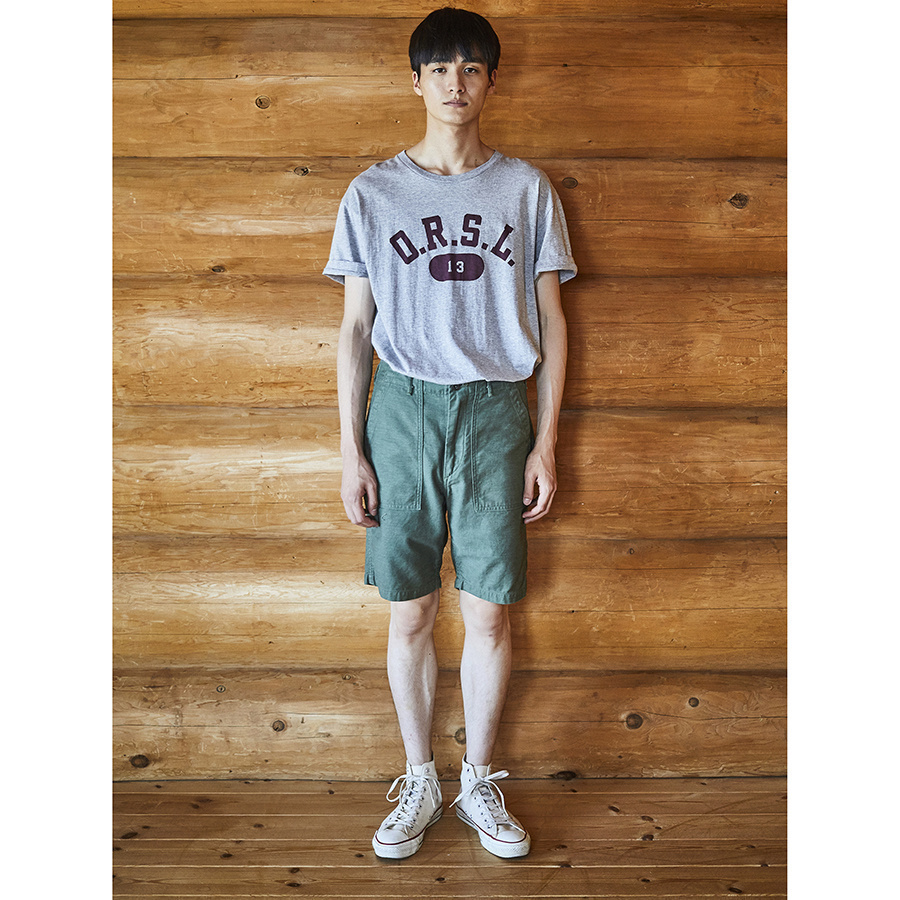 复古工装户外休闲短裤绿色